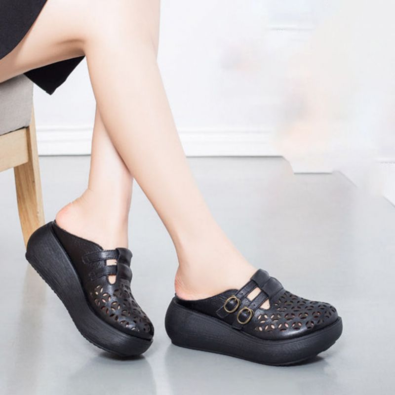 Sommer Hohle Handgefertigte Keilhausschuhe | Geschenk Schuhe