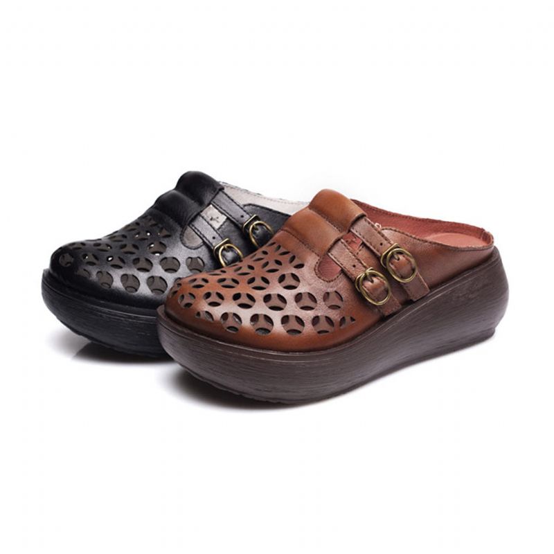 Sommer Hohle Handgefertigte Keilhausschuhe | Geschenk Schuhe