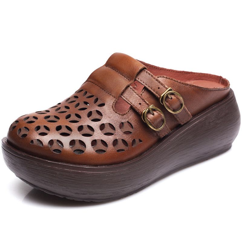 Sommer Hohle Handgefertigte Keilhausschuhe | Geschenk Schuhe
