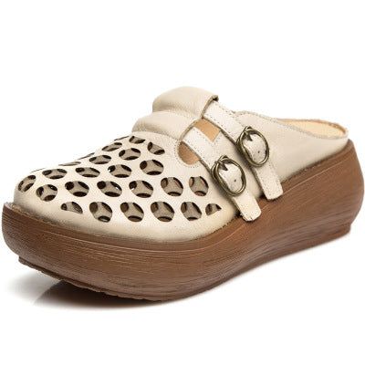 Sommer Hohle Handgefertigte Keilhausschuhe | Geschenk Schuhe