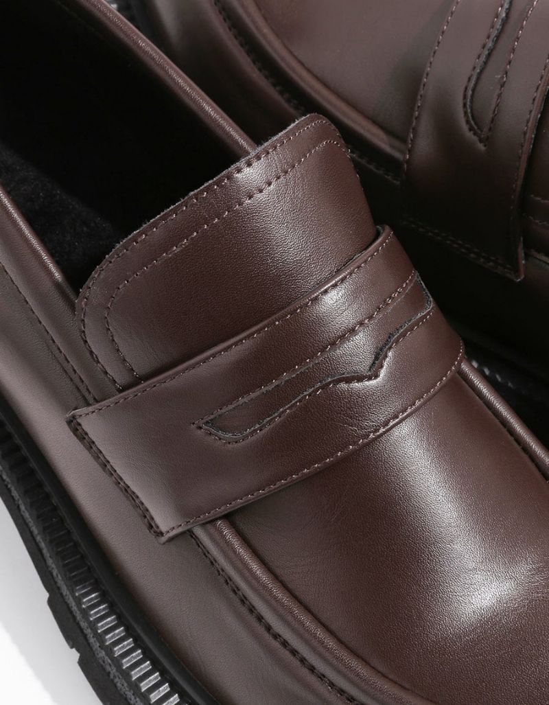Klassischer Vintage Damen Loafer Schwarz
