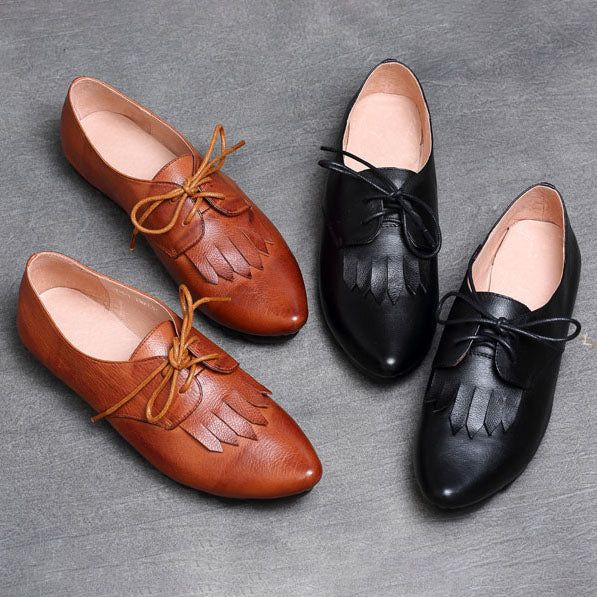 Spring Handsome Pointed Soft Flats Im Britischen Stil | Geschenkschuhe