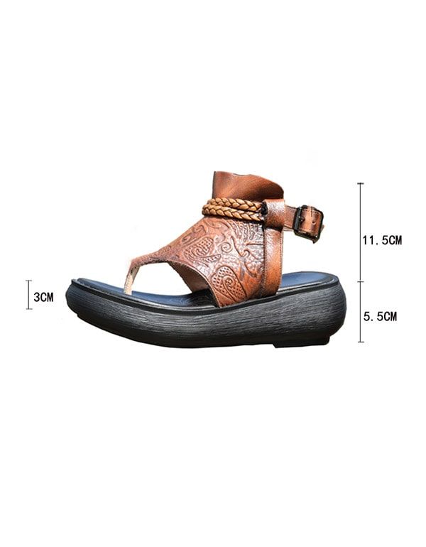 Handgefertigte Retro-flip-flop-sandalen Slingback