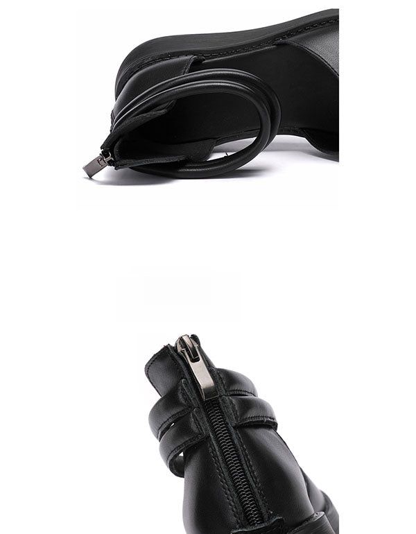 Handgemachte Sommer-leder-fesselriemen-sandalen