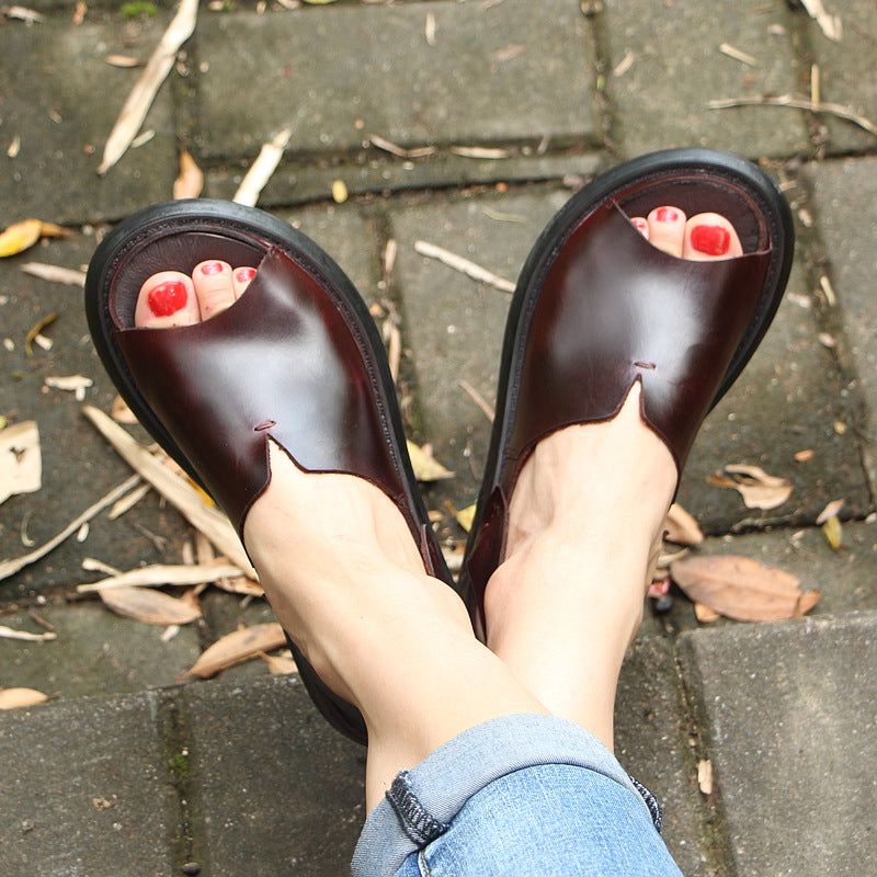 Sommer Retro Keilsandalen Damen | Geschenk Schuhe