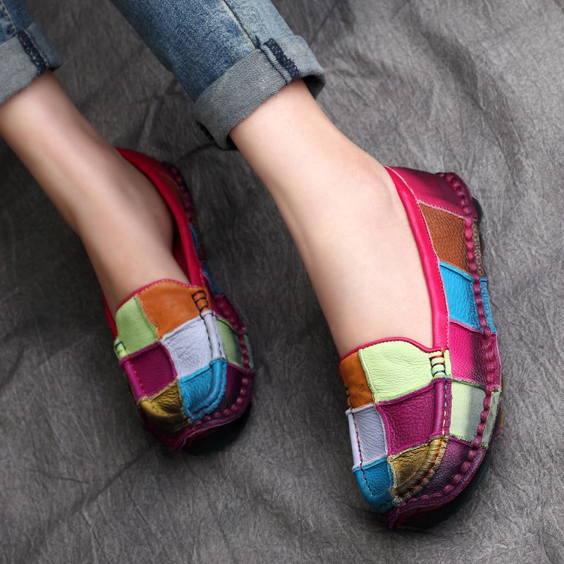 Frühling Handgefertigte Retro-nähte Schuhe Mit Weichem Boden 35-43