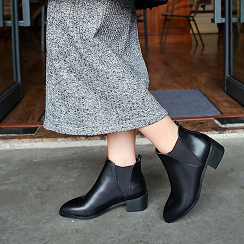 Modische Chelsea-stiefel Mit Spitzer Zehenpartie | 34-43