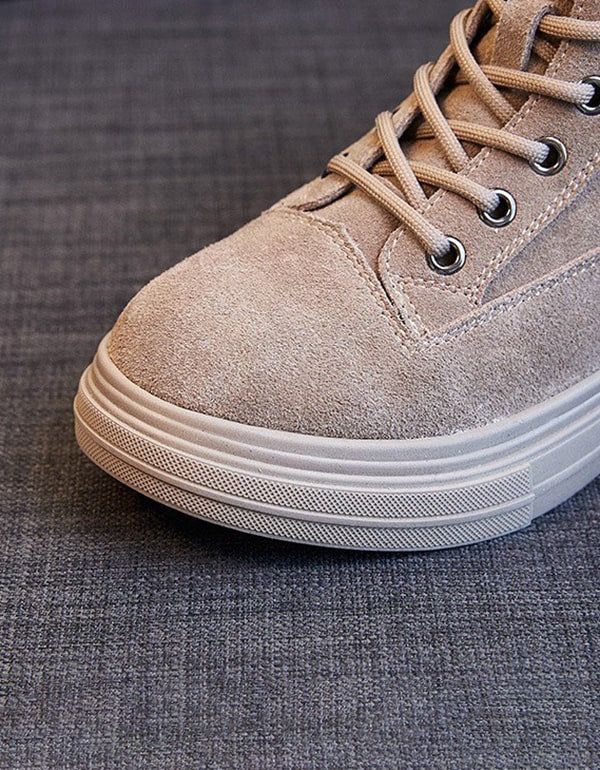 Winter-wildleder-schneestiefel Mit Dickem Flush-liner