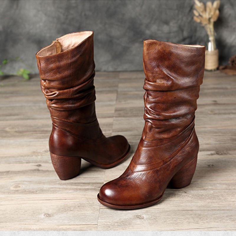 Chunky Retro Knight Long Boots | Geschenk Schuhe