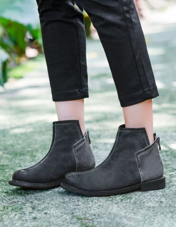 Damenstiefel Aus Handgefertigtem Leder Im Britischen Stil