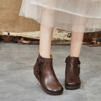 Handgemachte Retro-leder-kurzstiefel | Geschenk Schuhe