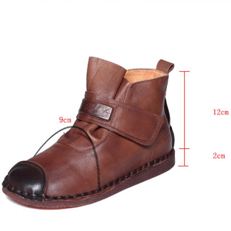 Lässige Retro Leder Handgefertigte Kurze Stiefel | Geschenk Schuhe