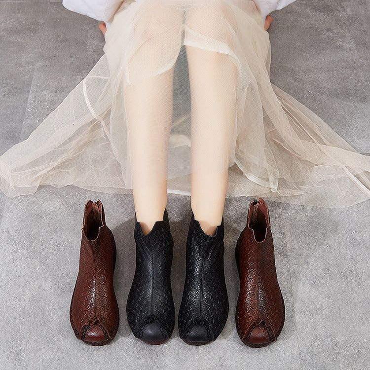 Frühlings-herbst-handgemachte Leder-retro-beiläufige Stiefel|geschenk-schuhe
