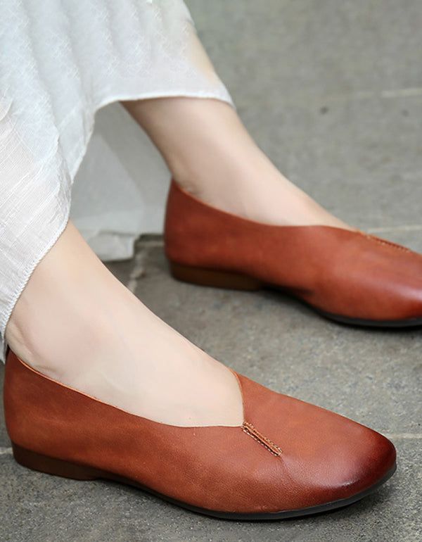 Spring Leather Flats 2022 Spitzer Kopf