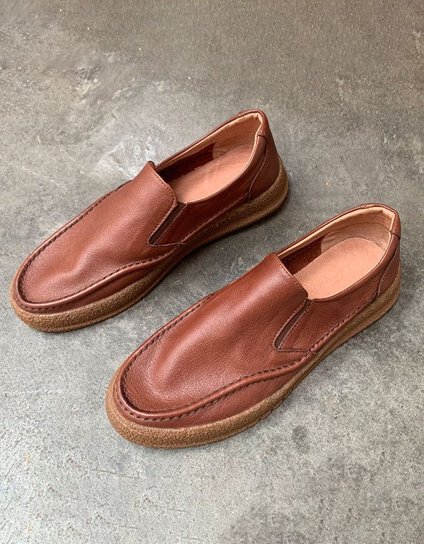 Bequeme Retro-slipper Aus Leder Für Herren