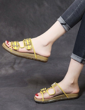 Sommermode Transparente Sandalen