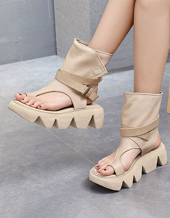 Sommer-flip-flop-stiefel Im Vintage-rom-stil