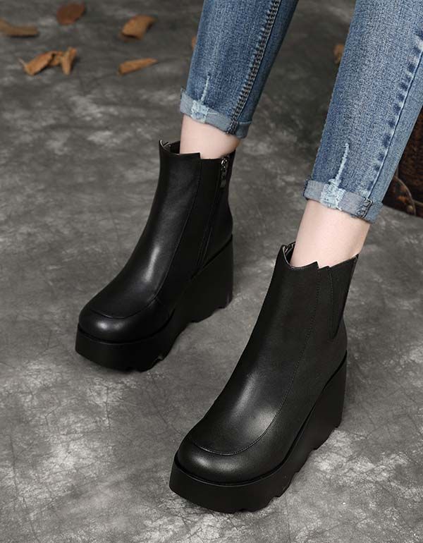 Wasserdichte Rutschfeste Handgefertigte Retro-keilstiefel